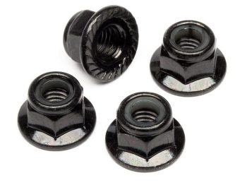 HPI Z680 - FLANGED LOCK NUT M5X8MM (BLACK/4PCS)